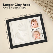 Load image into Gallery viewer, Baby Handprint & Footprint Keepsake Solo Frame (Onyx Black)