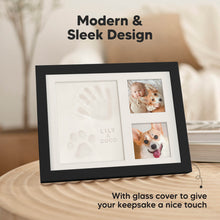 Load image into Gallery viewer, Baby Handprint & Footprint Keepsake Solo Frame (Onyx Black)