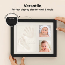 Load image into Gallery viewer, Baby Handprint & Footprint Keepsake Solo Frame (Onyx Black)