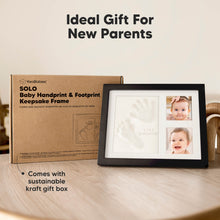 Load image into Gallery viewer, Baby Handprint & Footprint Keepsake Solo Frame (Onyx Black)