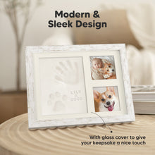Load image into Gallery viewer, Baby Handprint & Footprint Keepsake Solo Frame (Vintage White)