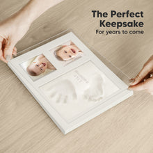 Load image into Gallery viewer, Baby Handprint & Footprint Keepsake Solo Frame (Vintage White)