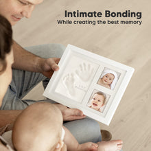 Load image into Gallery viewer, Baby Handprint & Footprint Keepsake Solo Frame (Vintage White)