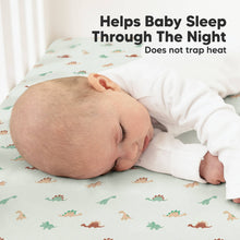 Load image into Gallery viewer, Soothe Fitted Crib Sheet (Roarsome)