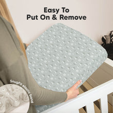 Load image into Gallery viewer, Soothe Fitted Crib Sheet (Daisies)
