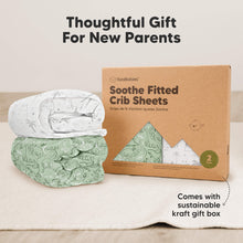 Load image into Gallery viewer, Soothe Fitted Crib Sheet (DinoDood)
