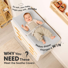 Load image into Gallery viewer, 2-Pack Soothe Changing Pad Covers (French Gray)
