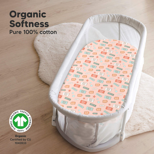 2-Pack Soothe Fitted Bassinet Sheets (Beach Day)