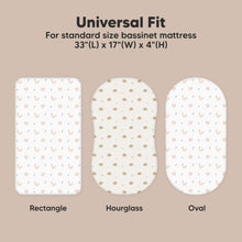 Load image into Gallery viewer, 2-Pack Soothe Fitted Bassinet Sheets (Nibbles/Bruce)