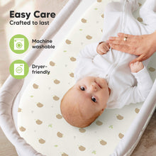 Load image into Gallery viewer, 2-Pack Soothe Fitted Bassinet Sheets (Nibbles/Bruce)