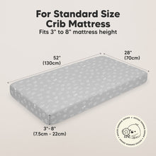 Load image into Gallery viewer, Soothe Fitted Crib Sheet (ABC Land Cloud)