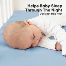 Load image into Gallery viewer, Soothe Fitted Crib Sheet (Cornflower)