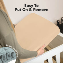 Load image into Gallery viewer, Soothe Fitted Crib Sheet (Toasty)