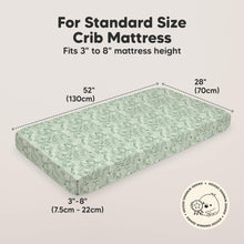 Load image into Gallery viewer, Soothe Fitted Crib Sheet (DinoDood)