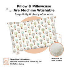 Load image into Gallery viewer, Toddler Pillow with Pillowcase (Hot Air Balloon)