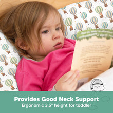 Load image into Gallery viewer, Toddler Pillow with Pillowcase (Hot Air Balloon)