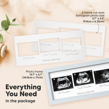 Load image into Gallery viewer, Trio Baby Sonogram Frame (Mist Blue)