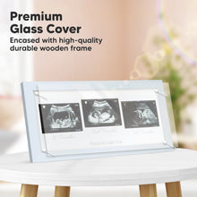 Load image into Gallery viewer, Trio Baby Sonogram Frame (Mist Blue)
