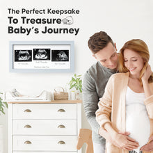 Load image into Gallery viewer, Trio Baby Sonogram Frame (Mist Blue)