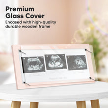 Load image into Gallery viewer, Trio Baby Sonogram Frame (Petal Pink)