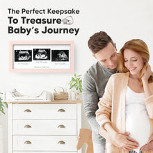 Load image into Gallery viewer, Trio Baby Sonogram Frame (Petal Pink)