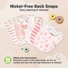 Load image into Gallery viewer, Nickel-Free Back Snaps - Easy wearing & removal. Wash care instructions: machine wash in the cold cycle, air dry or tumble dry low. Do not use softeners or bleach.