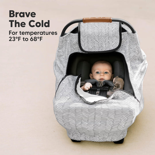 Warmzy Baby Car Seat Cover (Herringbone)