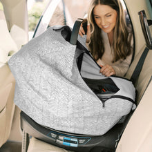 Load image into Gallery viewer, Warmzy Baby Car Seat Cover (Herringbone)