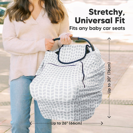 Stretchy, Universal Fit, Fits most baby car seats
Up to 30" (76cm), Up to 26" (66cm)