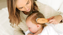 Load and play video in Gallery viewer, Baby Hair Brush (Dark Walnut, Oval)
