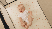 Load and play video in Gallery viewer, Isla Fitted Mini Crib Sheets