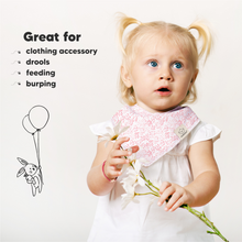 Load image into Gallery viewer, 10-Pack Organic Bandana Bibs (Tea Party)