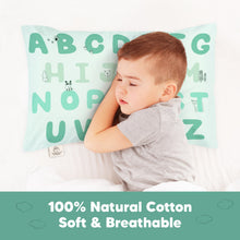 Load image into Gallery viewer, Printed Toddler Pillowcase 13X18" (KeaABC Mint)