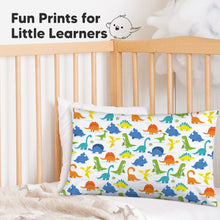 Load image into Gallery viewer, Printed Toddler Pillowcase 13X18" (Happy Dino)
