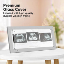 Load image into Gallery viewer, Trio Baby Sonogram Frame (Cloud Gray)