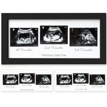Load image into Gallery viewer, Trio Baby Sonogram Frame (Onyx Black)