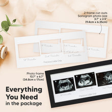 Load image into Gallery viewer, Trio Baby Sonogram Frame (Onyx Black)