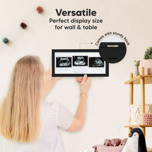 Load image into Gallery viewer, Trio Baby Sonogram Frame (Onyx Black)
