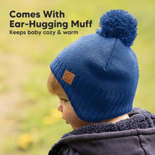 Load image into Gallery viewer, Muff Knitted Beanie (Cobalt)
