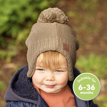 Load image into Gallery viewer, Muff Knitted Beanie (Taupe)

