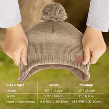 Load image into Gallery viewer, Muff Knitted Beanie (Taupe)
