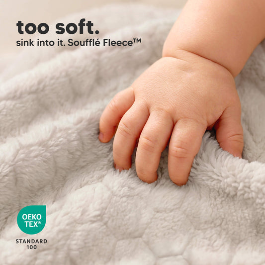 Soufflé Fleece Baby Blanket (Honey)-on-hover