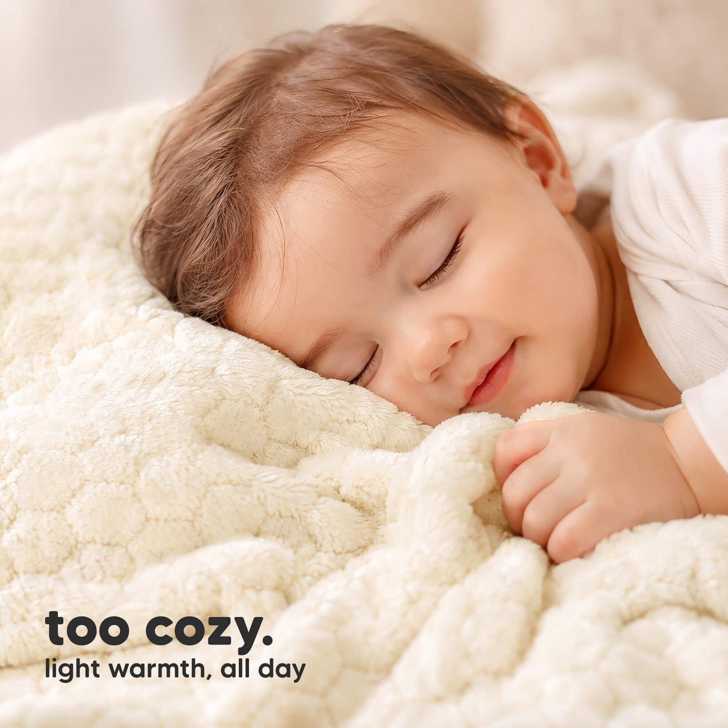 Soufflé Fleece Baby Blanket (Honey) 33929040101562