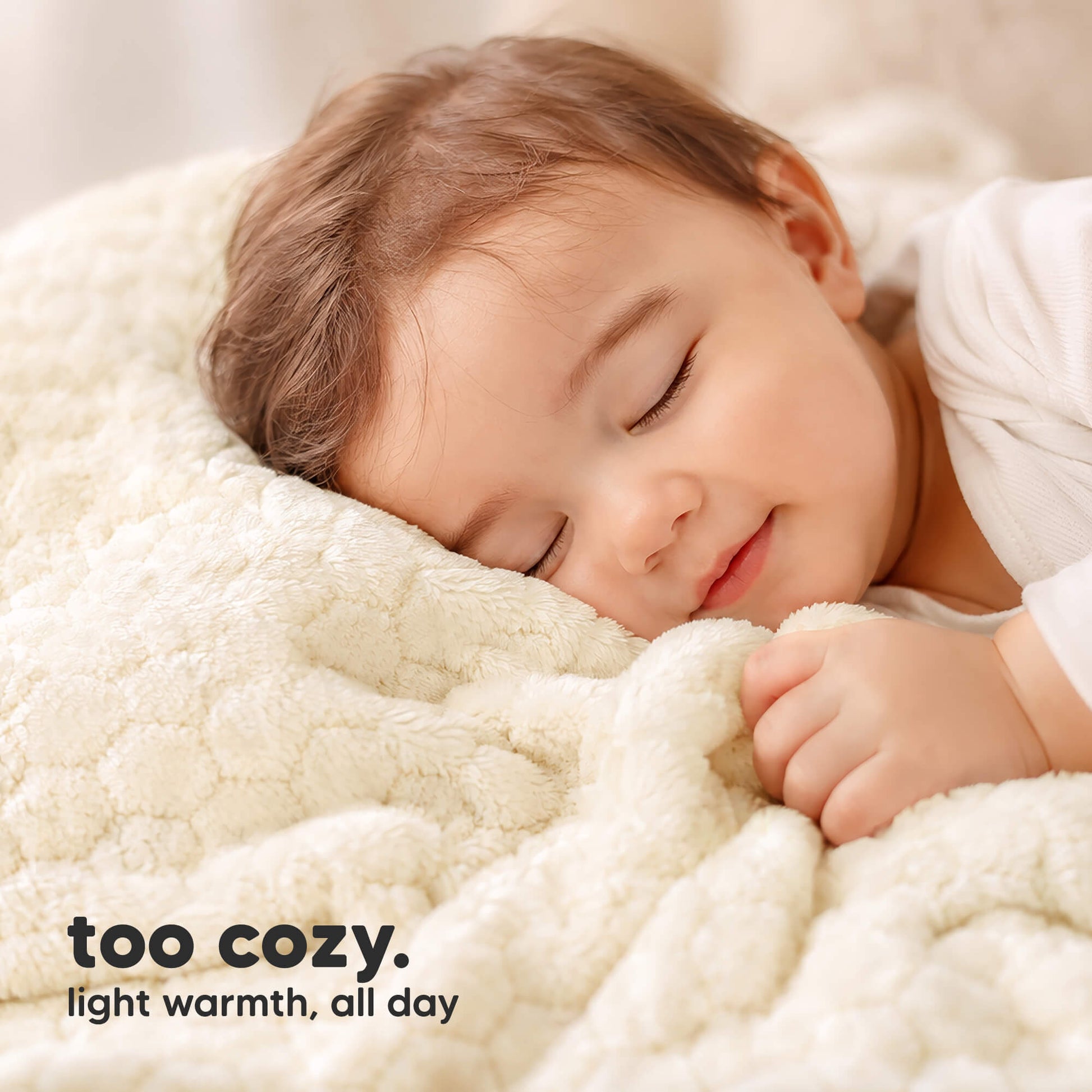 Soufflé Fleece Baby Blanket (Honey) 33929040101562