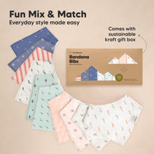 Load image into Gallery viewer, 10-Pack Organic Bandana Bibs (Marine Muse)
