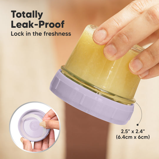 Prep Jars Baby Food Storage Glass Container (Lilac)