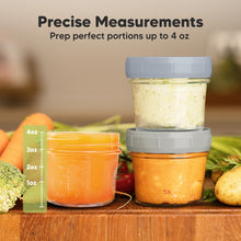 Load image into Gallery viewer, Prep Jars Baby Food Storage Glass Container (Slate)
