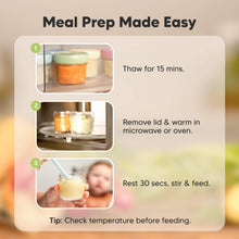 Load image into Gallery viewer, Prep Jars Baby Food Storage Glass Containers
