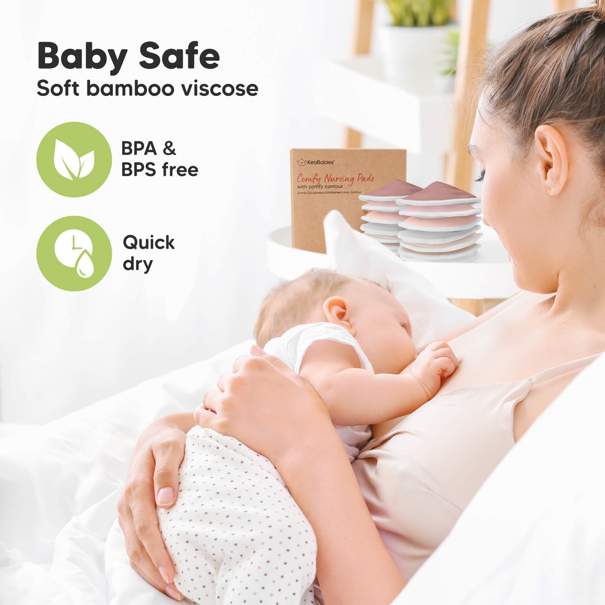 Baby Safe, Soft bamboo viscose, BPA& BPS free, Quick dry 32178913837242