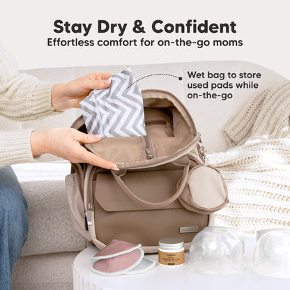 Stay Dry & Confident - Effortless comfort for on-the-go moms. Wet bag to store used pads while on-the-go 32178913968314